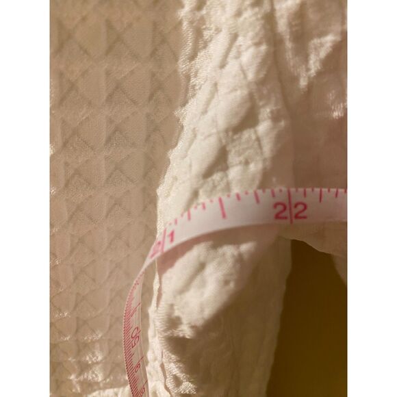 ASOS | Women's Dress White Textured Square Pattern Zip Back‎ | 14 - Picture 9 of 9